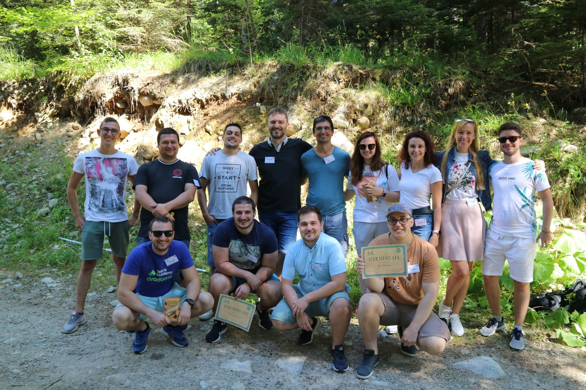 A group of a happy people