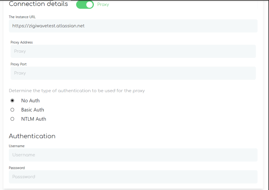 ZigiOps Jira Azure DevOps integration: Connecting to Jira details 