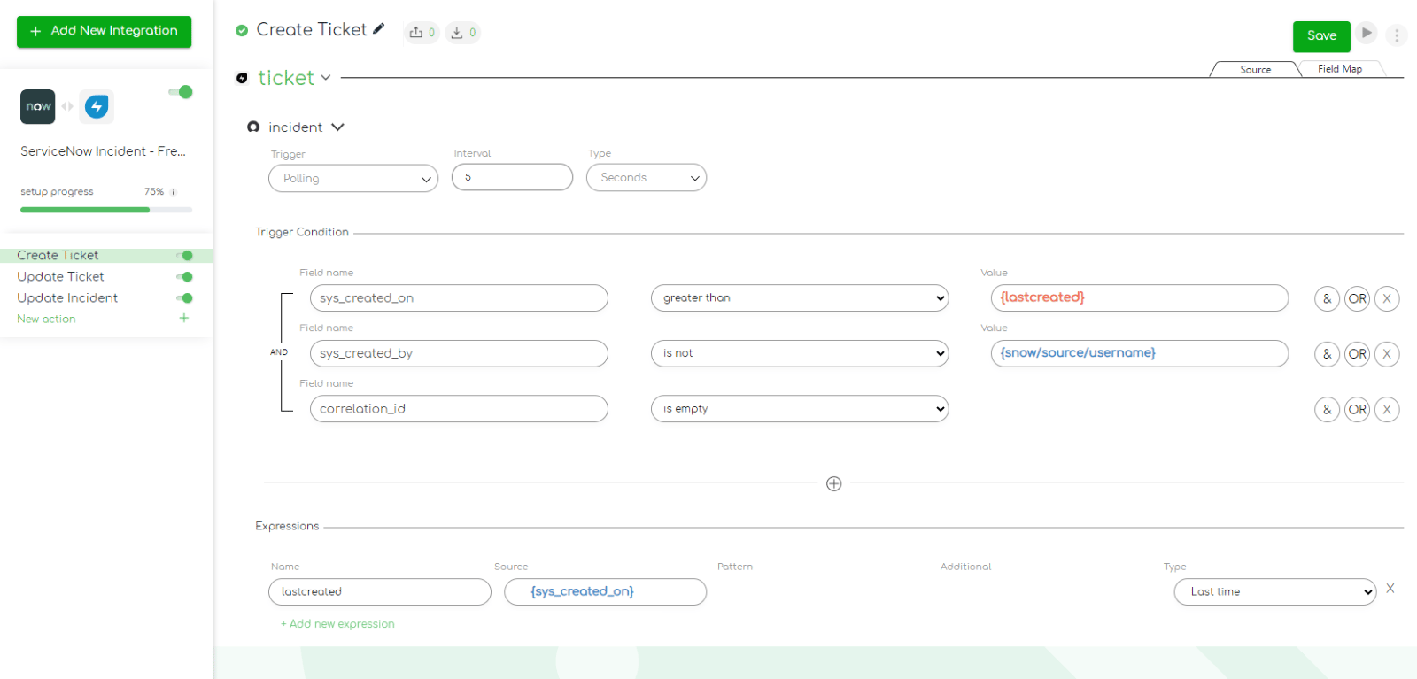 Freshservice to ServiceNow integration: Creating Freshservice ticket - details