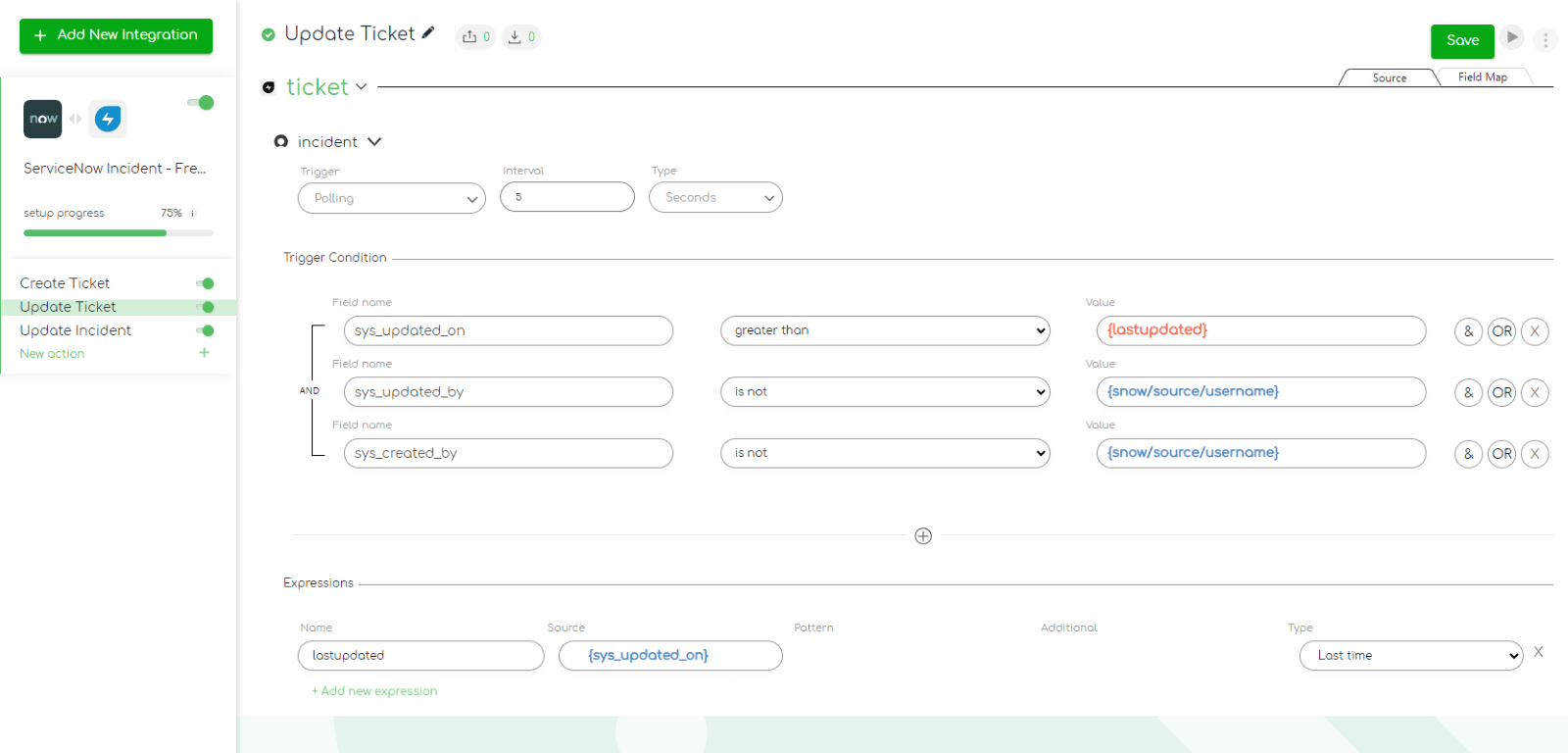 Freshservice to ServiceNow integration: Updating Freshservice ticket details