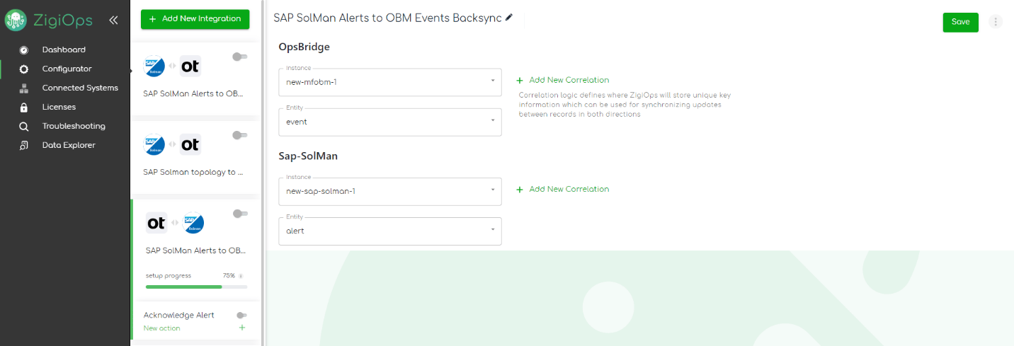ZigiOps SAP Solution Manager OBM integration template (alerts to events) 
