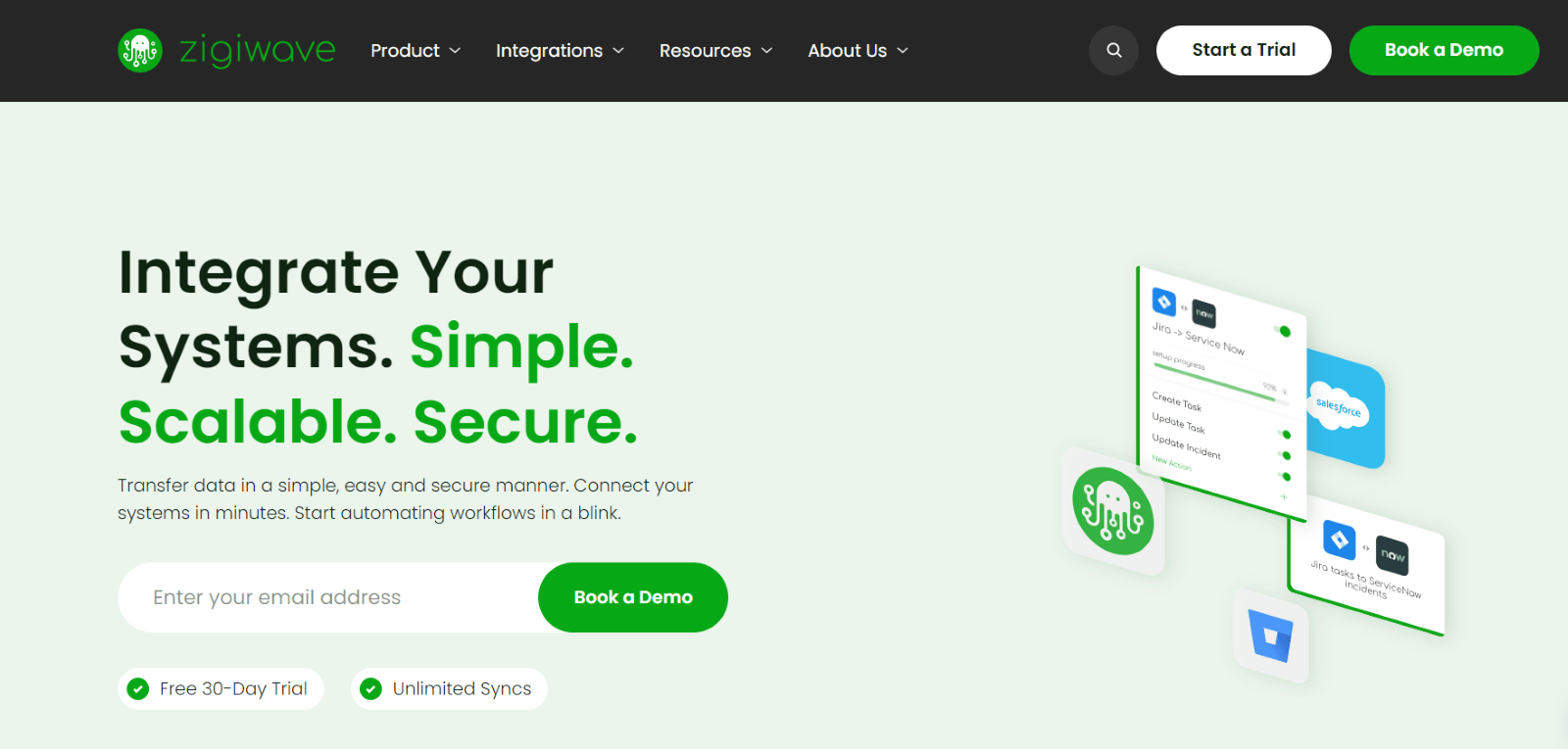 ZigiOps no-code integration platform front page