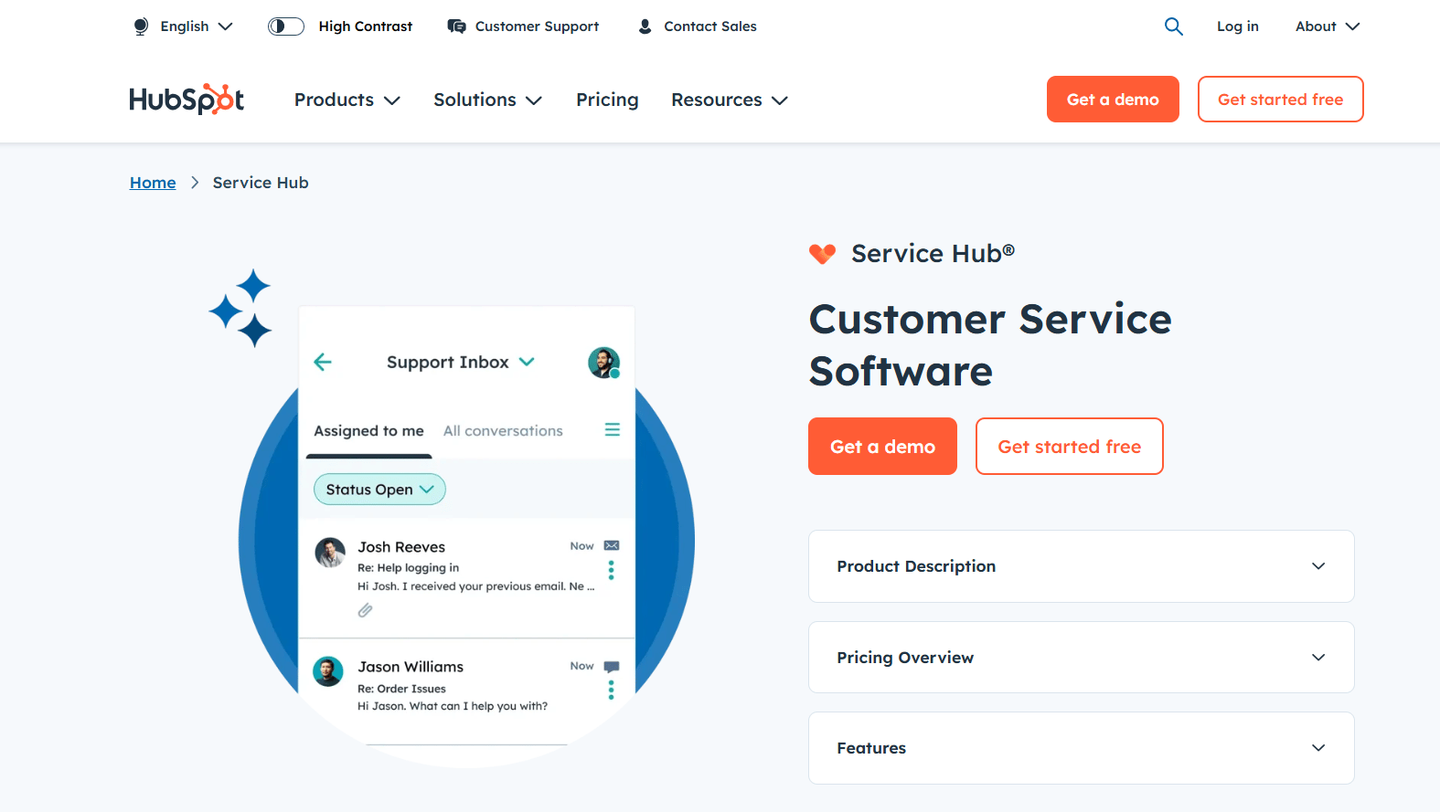Hubspot landing page