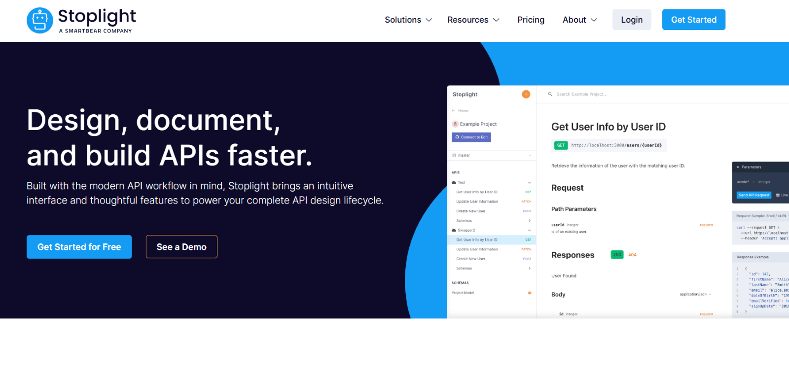 Stoplight landing page