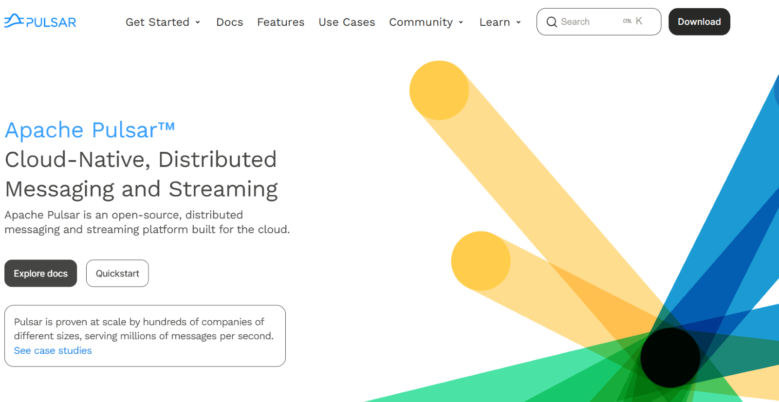 Apache Pulsar landing page