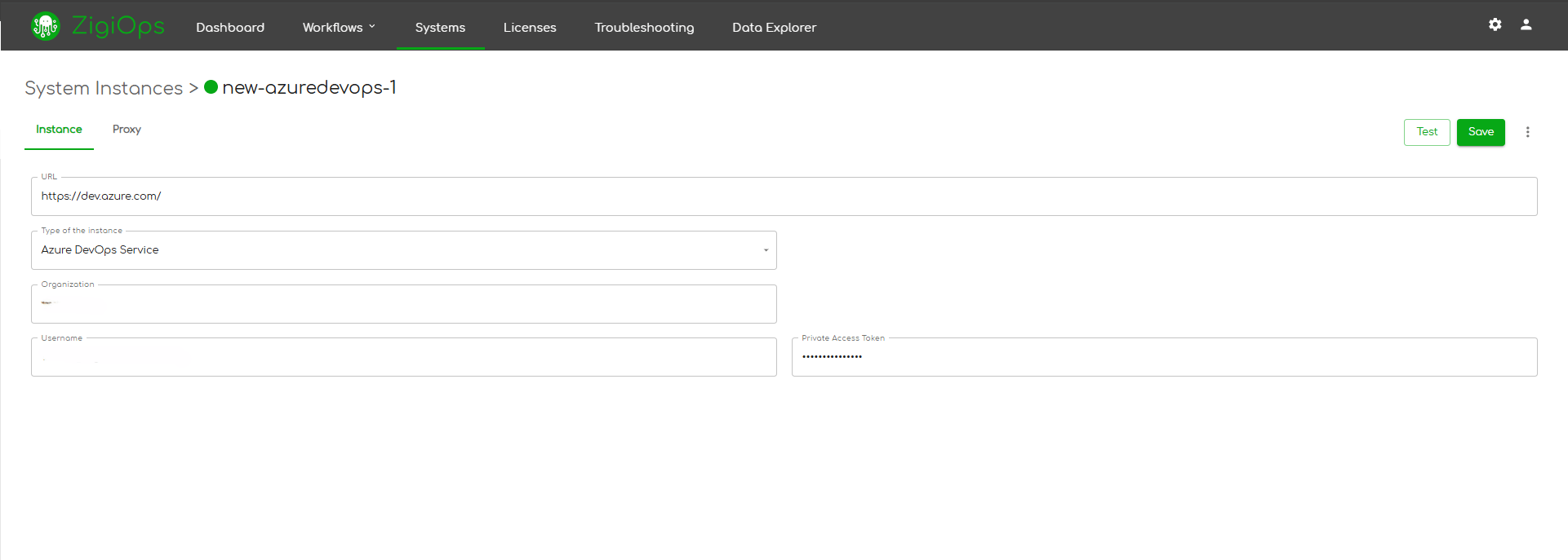 pale background with filled boxes with some information on how to connect to azure 